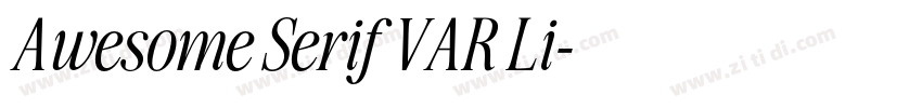 Awesome Serif VAR Li字体转换